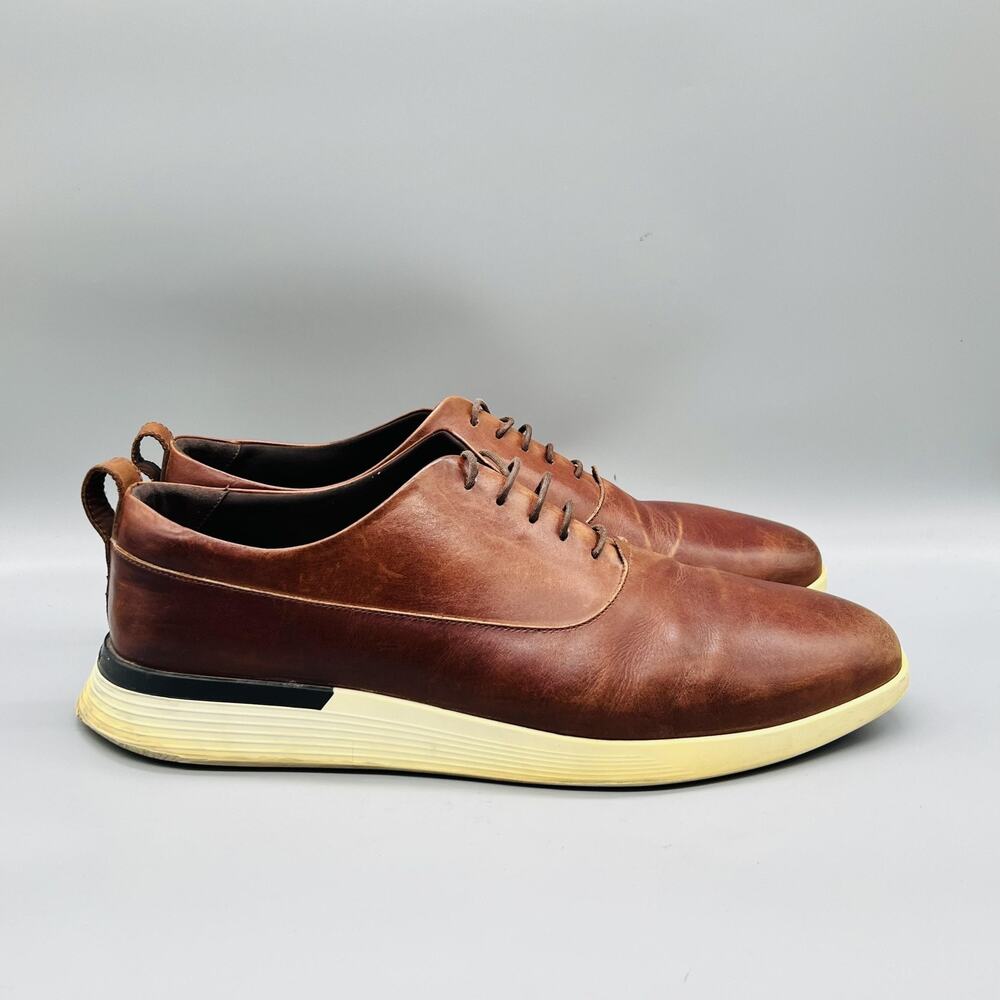 Wolf & Shepherd Shoes Mens 13 Brown Leather Crossover Low Top Casual Sneakers
